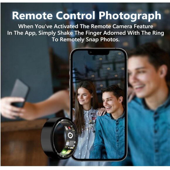 Smart Ring, Health Monitoring Heart, Steps, Calories - Silver Size 8 New - Picture 5 of 9